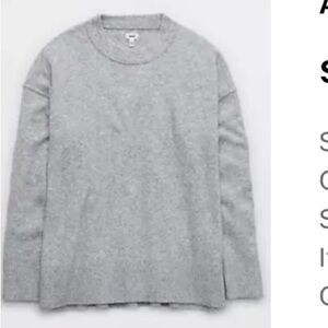 Aerie Unreal Women's Sweater - Heather Gray- size large